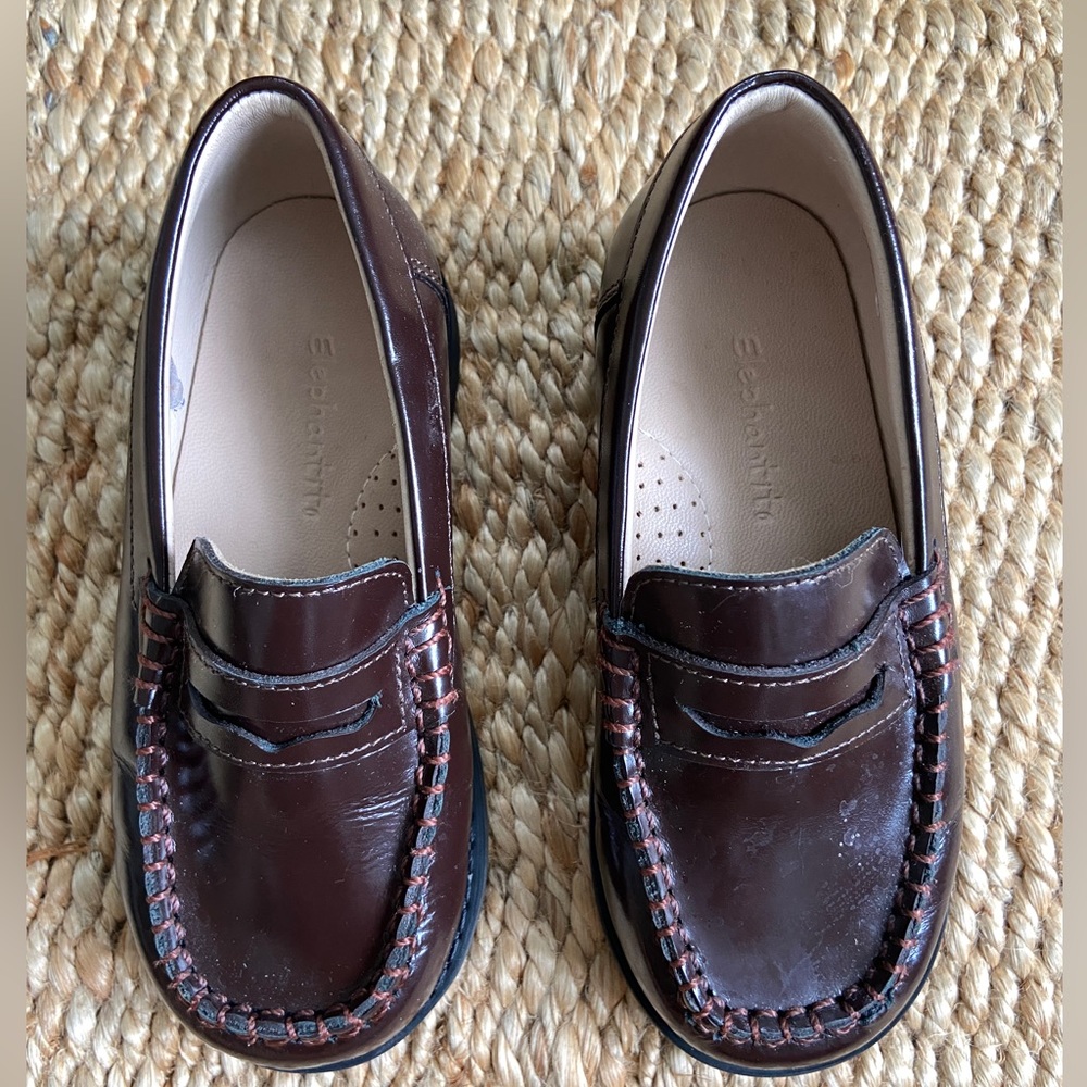 Elephantito Toddler Scholar Brown Leather Moccasin Size 11
